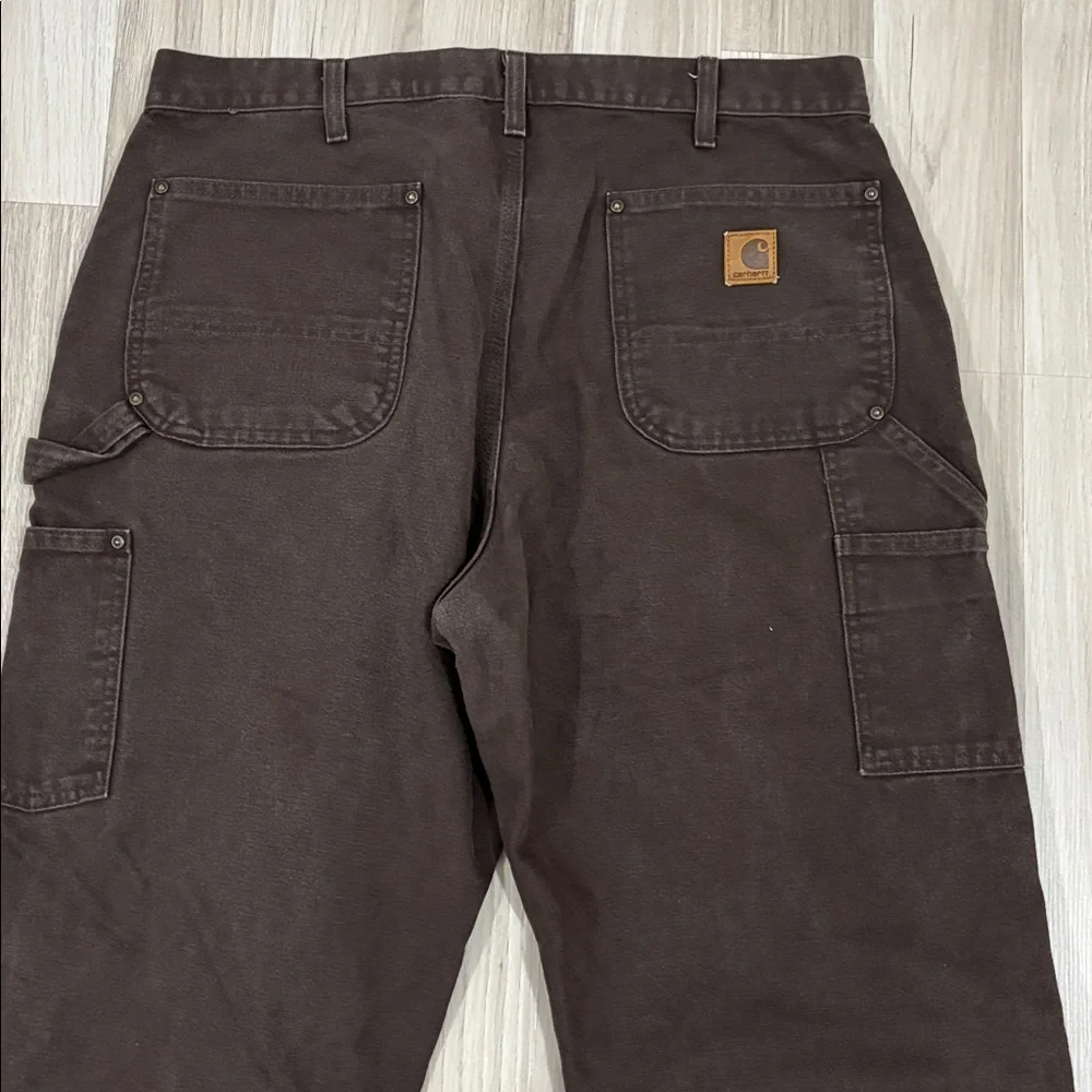 Carhartt Double Knee Canvas Work Distressed Pants Size 36x30 
Made In USA B136 - Picture 8 of 10